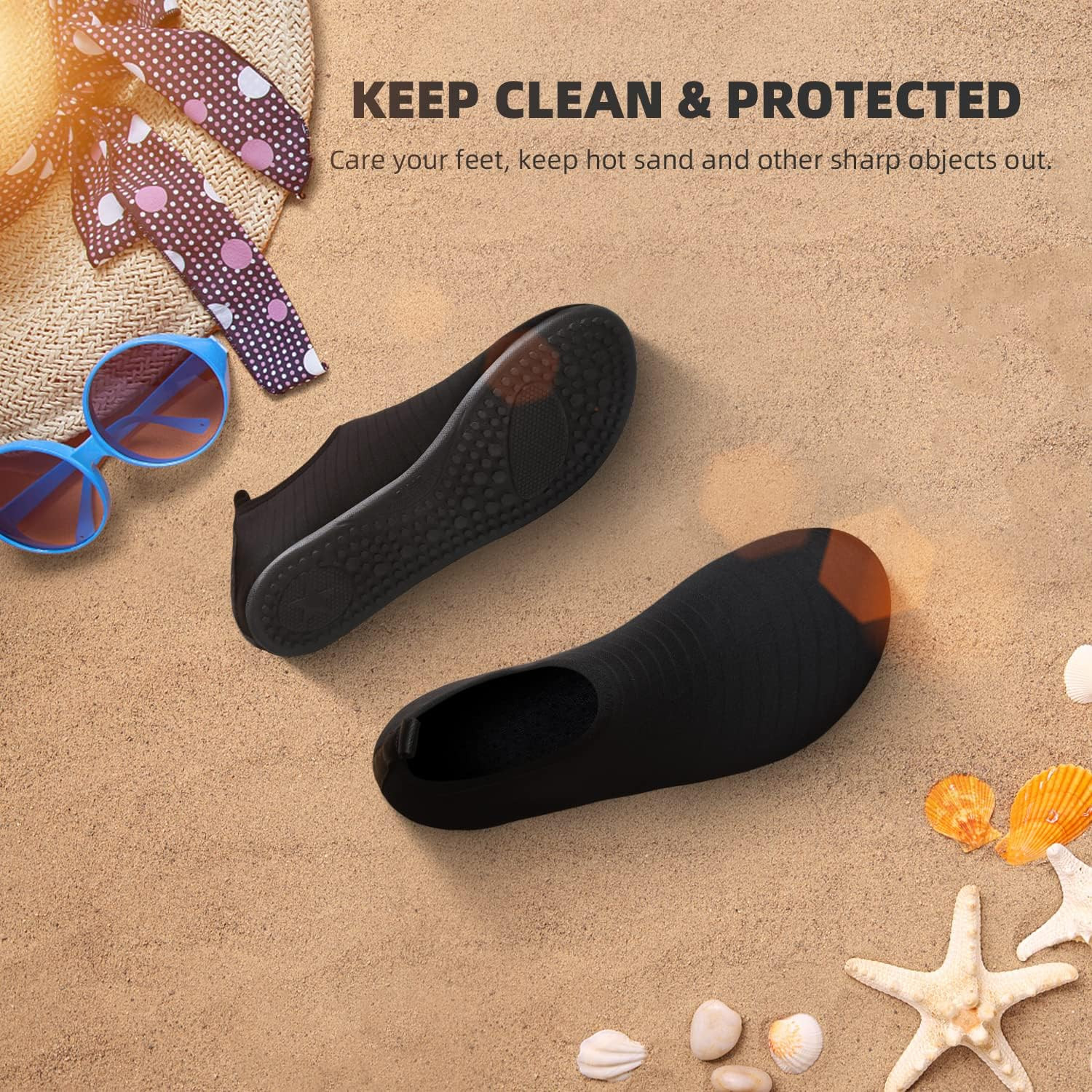 Quick Dry Water Shoes Slip-On Flexible Stretch Beach Pool Yoga Swim Shoes