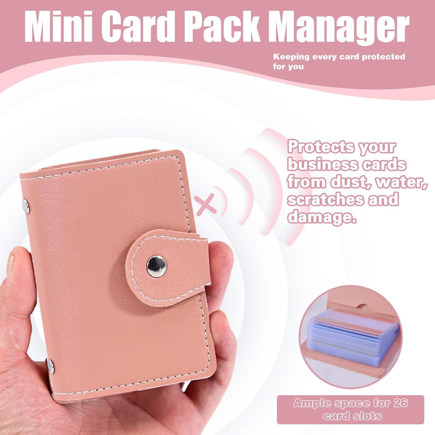 RFID Blocking ID Credit Card Holder 26 Cards Slim PU Leather Pocker Case Wallet