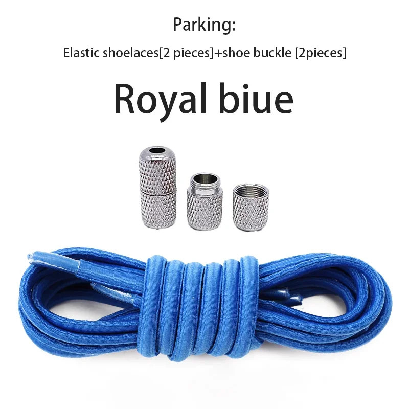 round Elastic Shoelaces for Sneakers No-Tie Tennis Shoe Laces with Rubber Band f