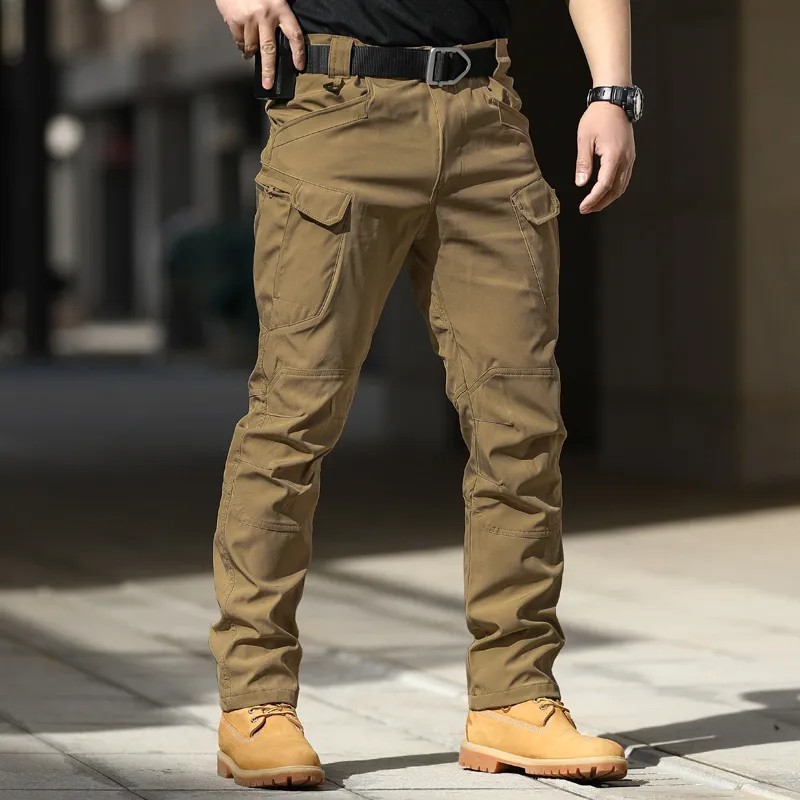 Mens Cargo Pants Stretch Flex Waterproof Ripstop Outdoor Trouser