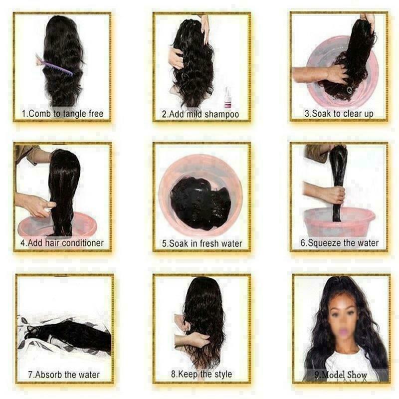 USA Human Hair Quality Wigs Womens Brazilian Human Long Curly Wavy Hair Wigs USA