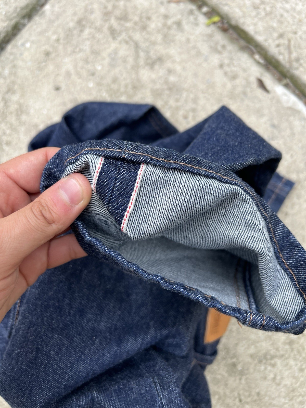 Nashville Denim Company Straight Leg Dark Wash Selvedge Jeans Size 32×26 USA