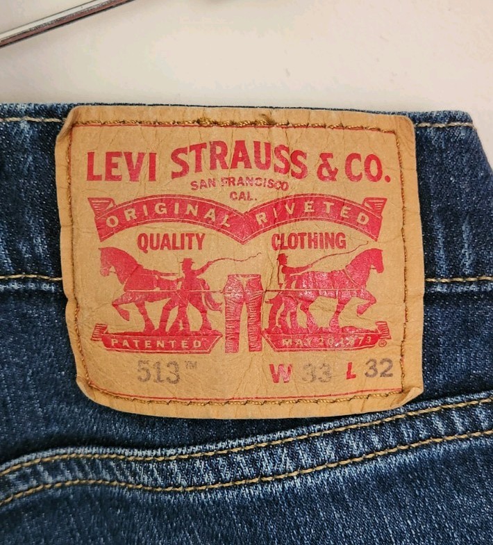 Levi’s 513 Jeans Men’s 33×32 Slim Straight Blue Denim Medium Wash