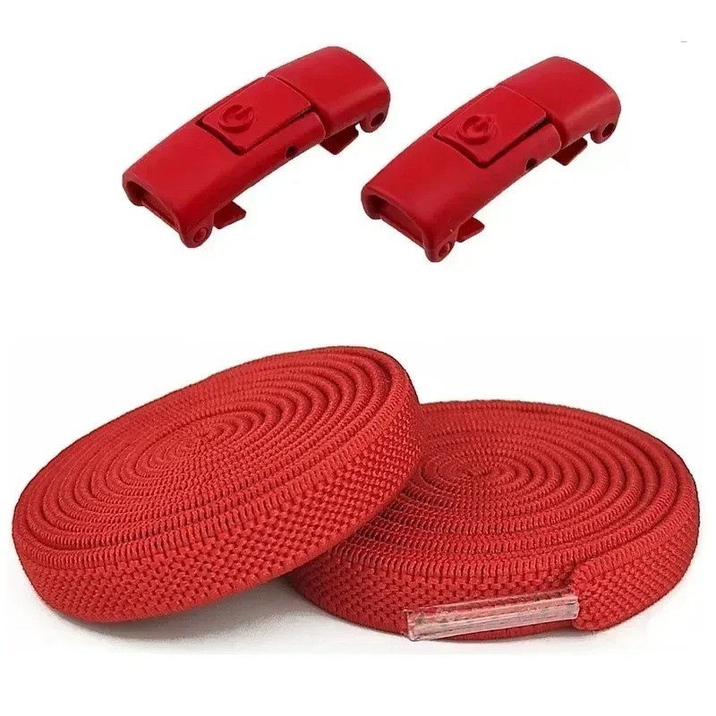 2Pcs Easy No Tie Shoelaces Elastic Silicone Flat Lazy Shoe Lace Strings Adult