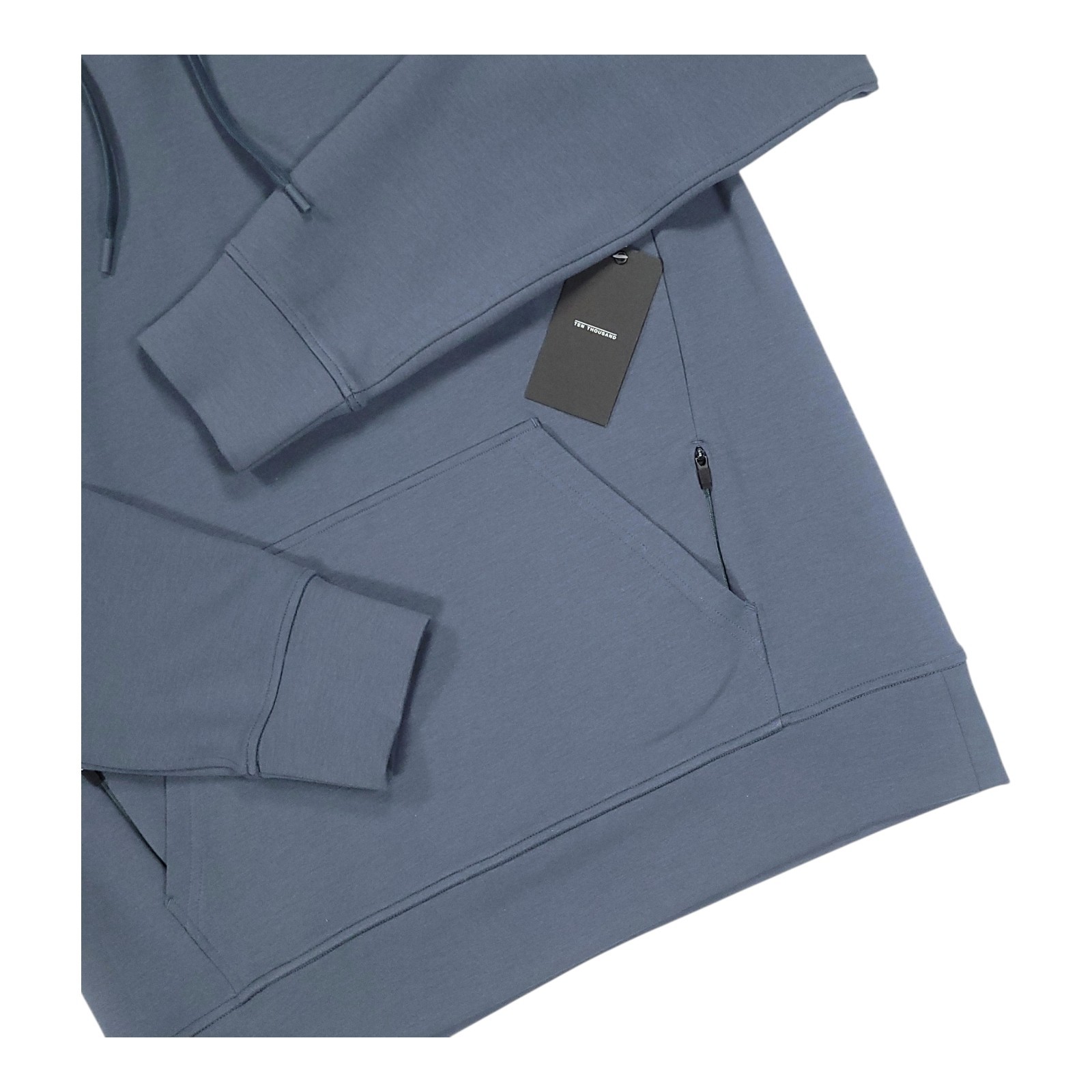 Ten Thousand Midweight Tech Hoodie Admiral Blue Men’s LARGE Zip Pockets NEW $128