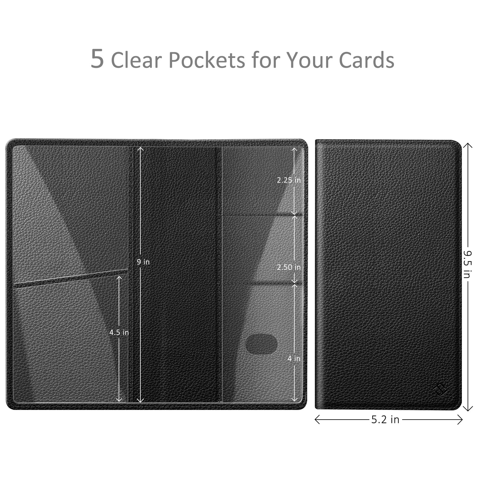 Premium Car Registration and Insurance Card Holder Vehicle Card Organizer Wallet