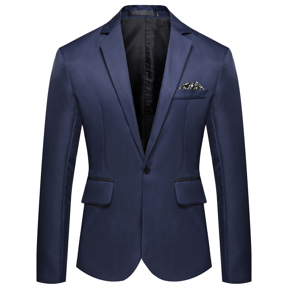 Men’s Tuxedo Jacket Notched Lapel One Button Suit Blazer for Dinner Wedding Prom