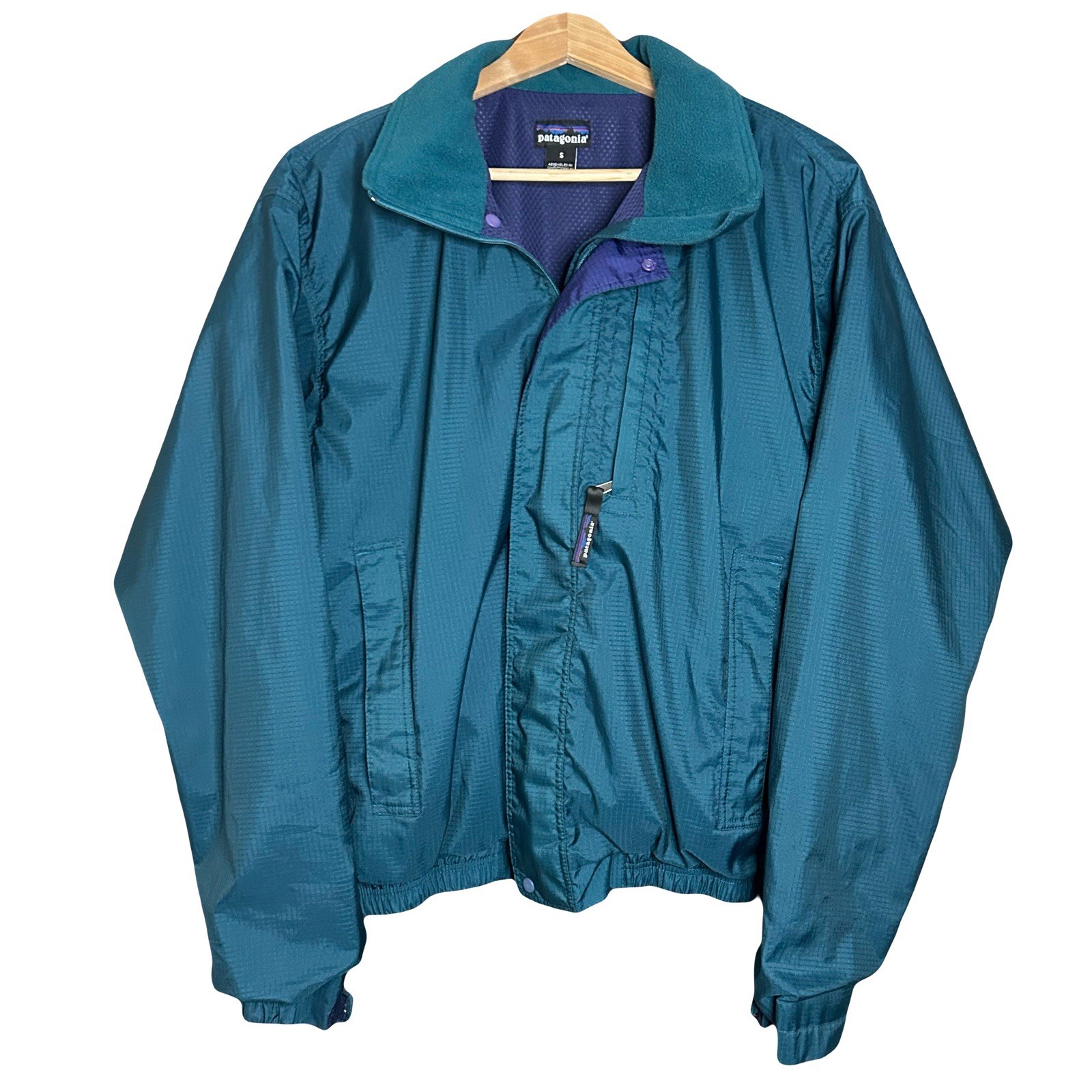 Vintage 90s Patagonia Ascensionist Jacket Rain Coat Mens Small Teal Green