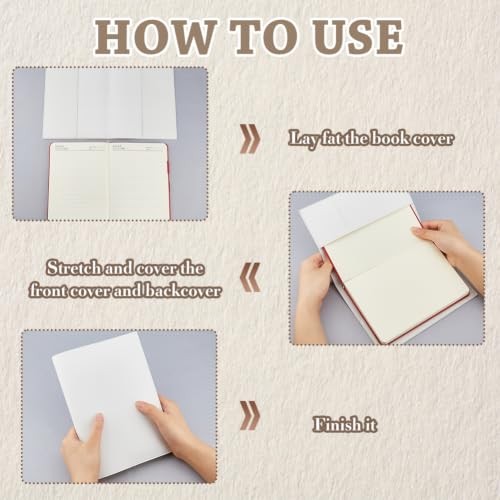 PU Leather Journal Cover 23×16.7cm/9.06×6.57in Rustic PU Leather Book White