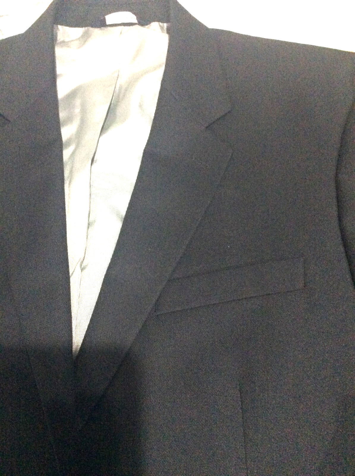 Croft &Barrow MEN’S SZ 44 R Suit Jacket Coat Blazer Black Smooth Feel Modern