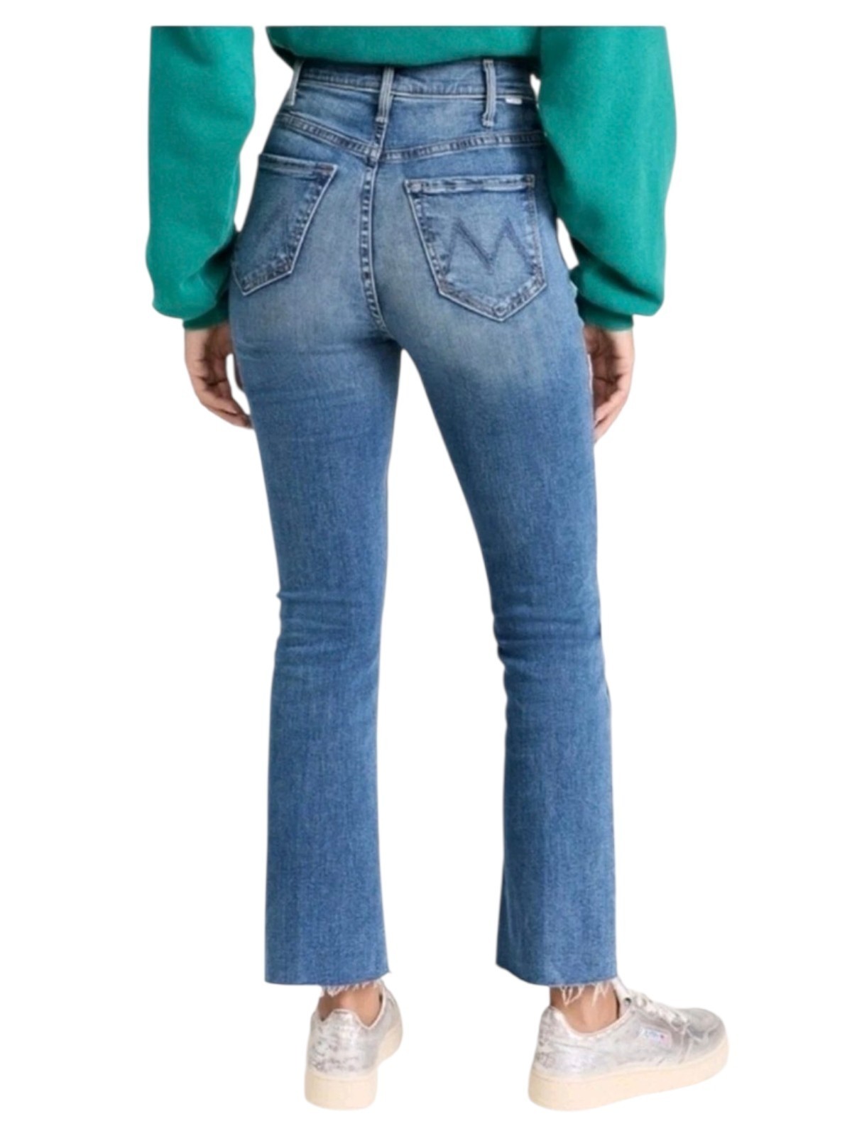Mother Hustler Patch Pocket Ankle Fray Jeans in Healing Jar High Rise – 27