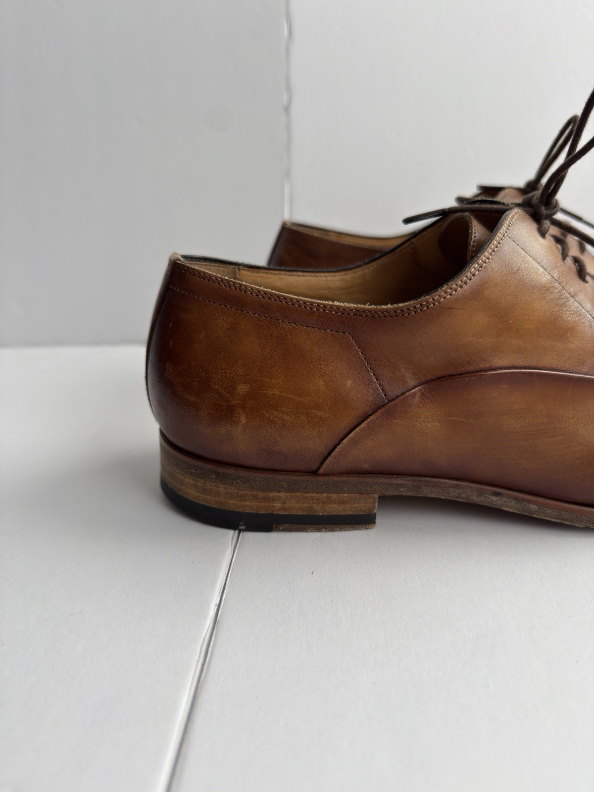 Magnanni Segovia Curri Brown Cap Toe Lace Up Oxford Shoes Sz 8M US 23192 Burnish