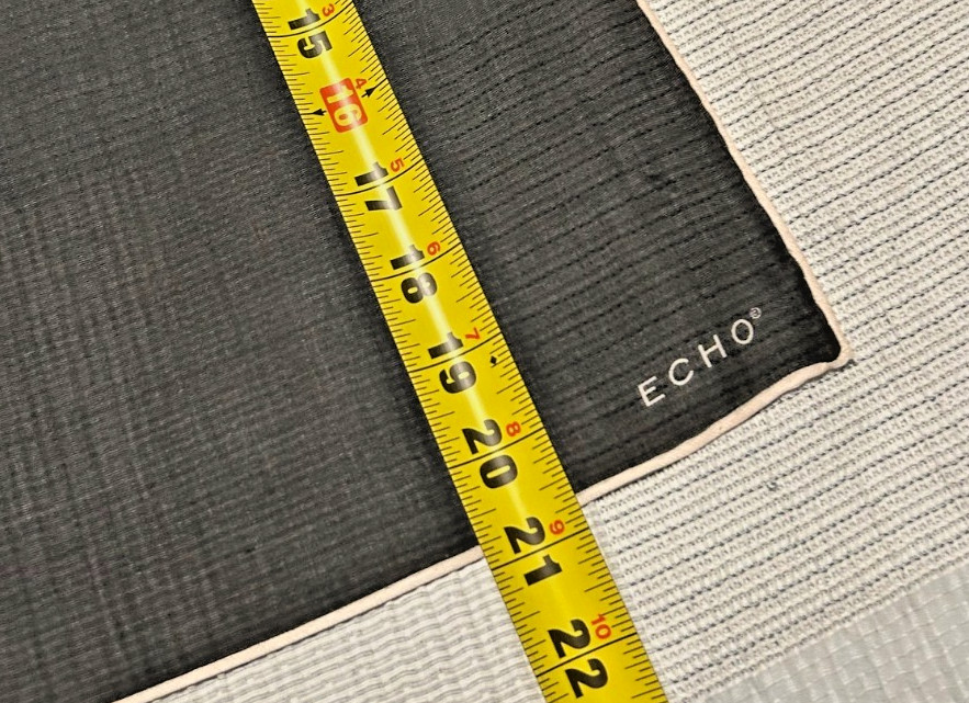 Echo – NEW 21 x 21 In. Small Sq. Black Solid Color 100% Silk Scarf- SS 1043