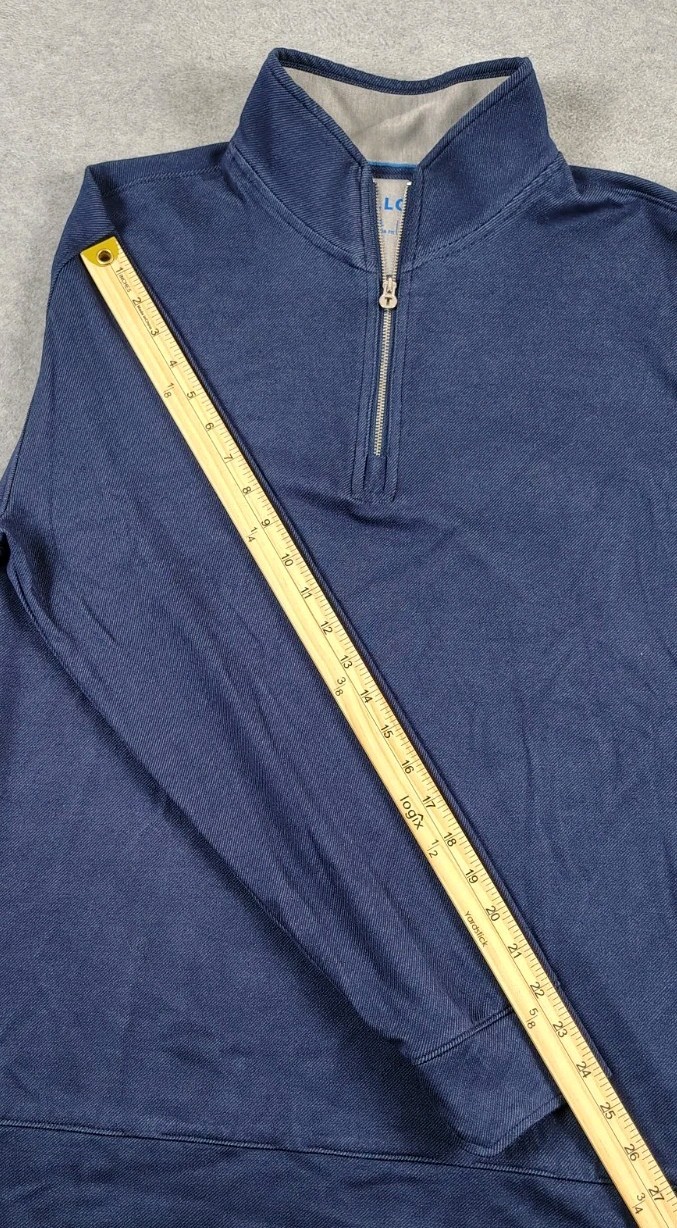 Twillory Performance Fabric Tailor Fit 1/4 Zip Golf Pullover Mens Sz Large
