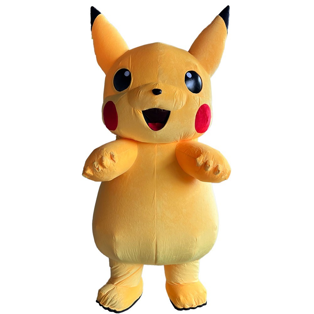2.2m Pikachu Inflatable Costume Halloween Cosplay Adult 5’1″-5’11” w/Battery