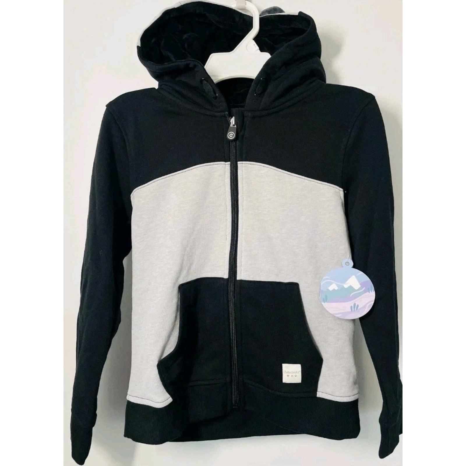 Cubcoats Transforming Unisex 2-in-1 Zip Hoodie Plush Papo Panda Kids 6-7 Black