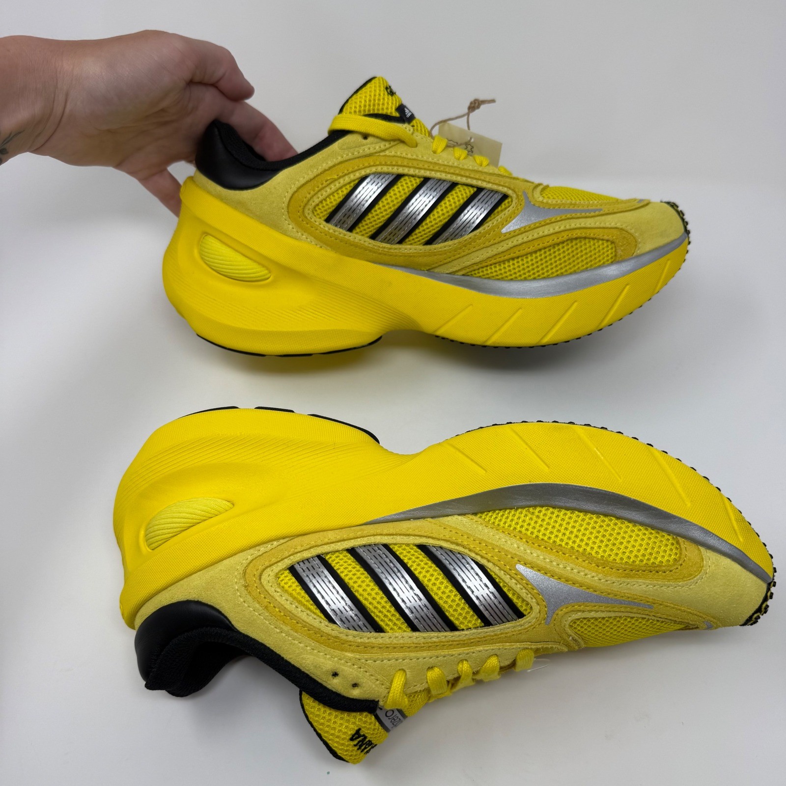 Adidas Adizero Goukana Mens Size 9 Running Shoes Yellow Silver JP7177 NEW