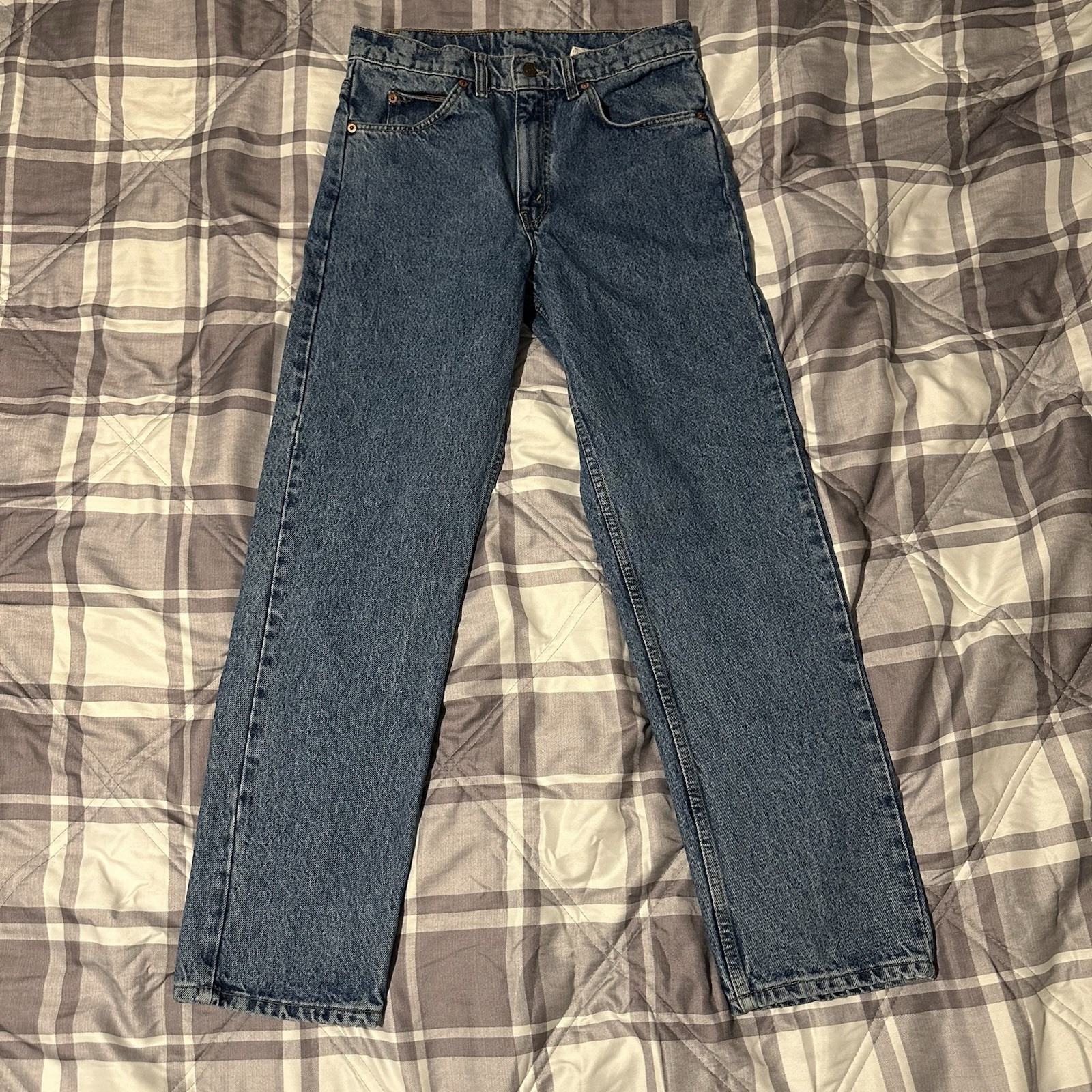 Vintage Levi’s505 Orange Tab Jeans 31×30 Regular Fit Straight Leg Made in Brazil
