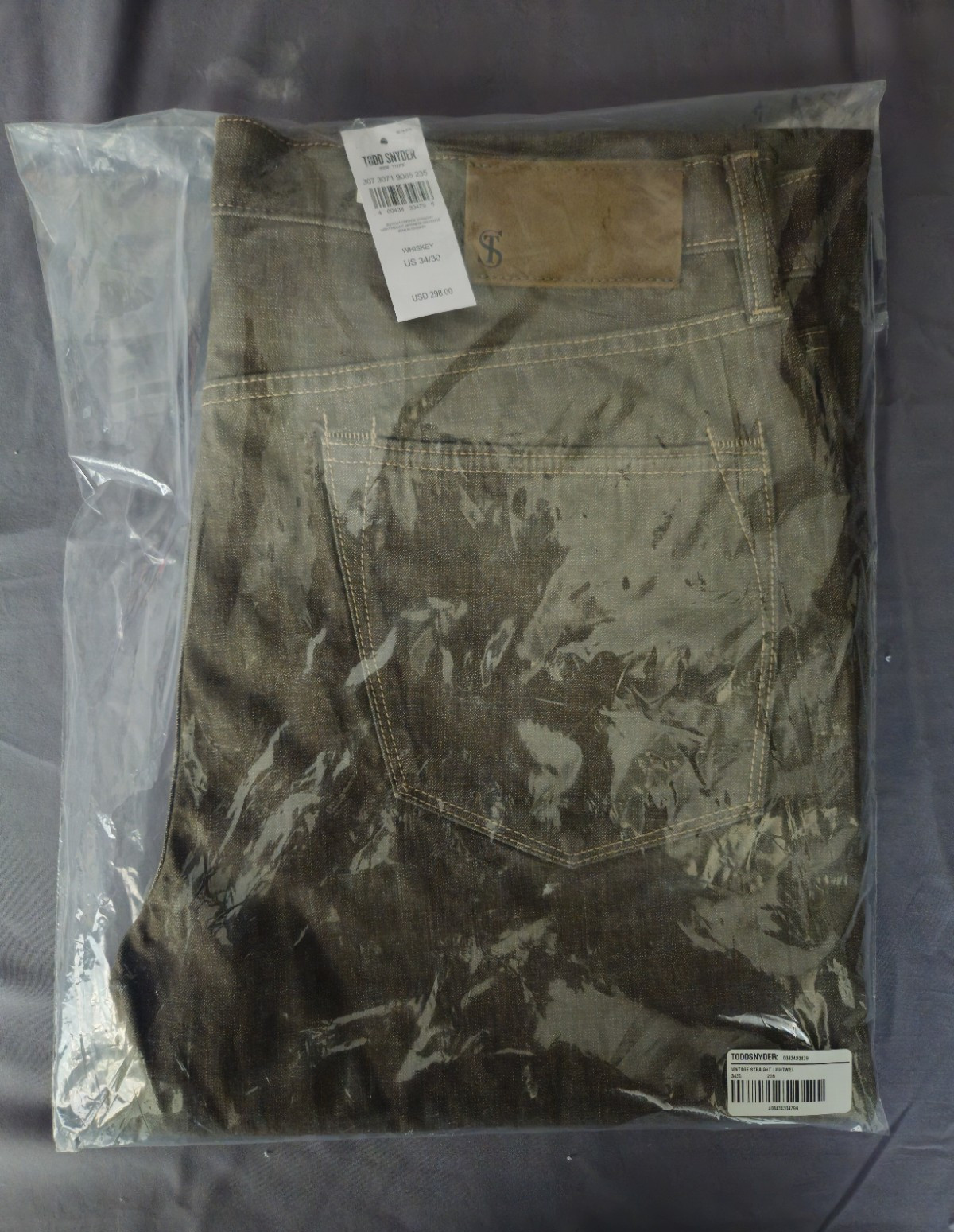 NWT Straight Fit Lightweight Japanese Selvedge Jean in Whiskey