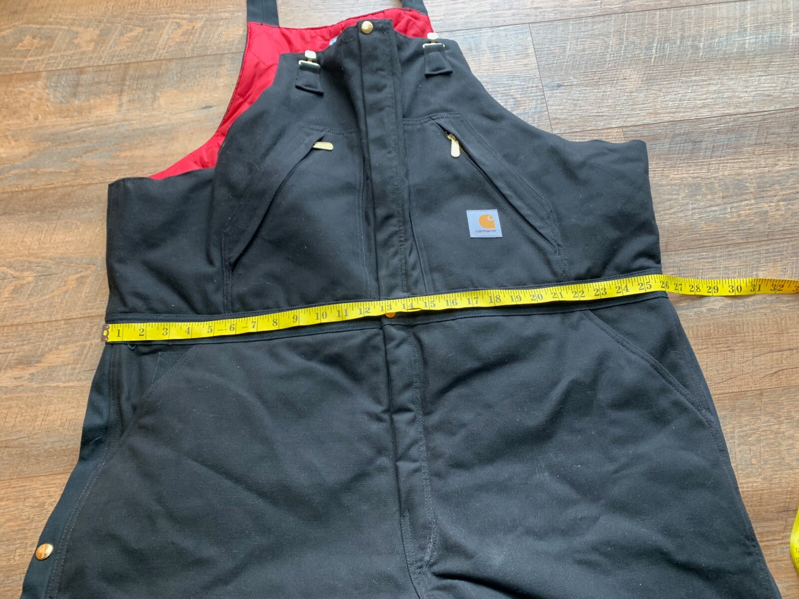 NWT Carhartt R38BLK Biberalls 48×32 Duck Canvas QuiltedZip To Waist USA Union