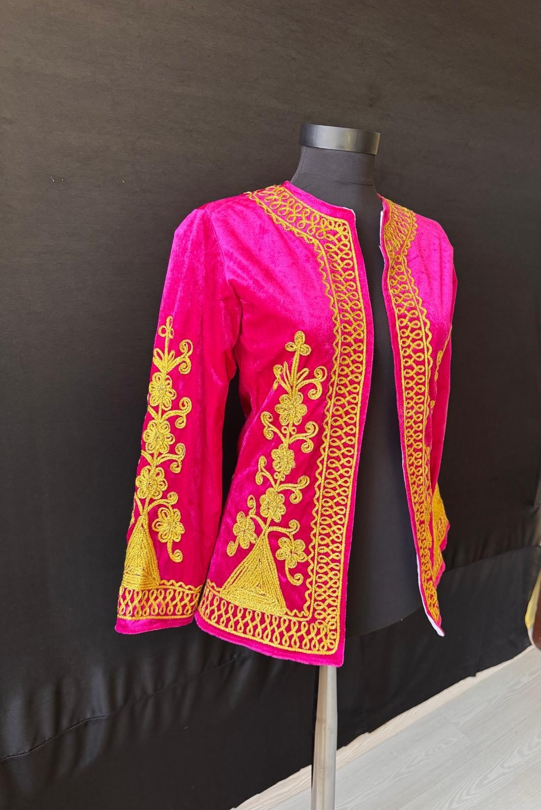 Traditional Embroidered Velvet Jacket, Ethnic Kaftan, Anatolian Costumes,