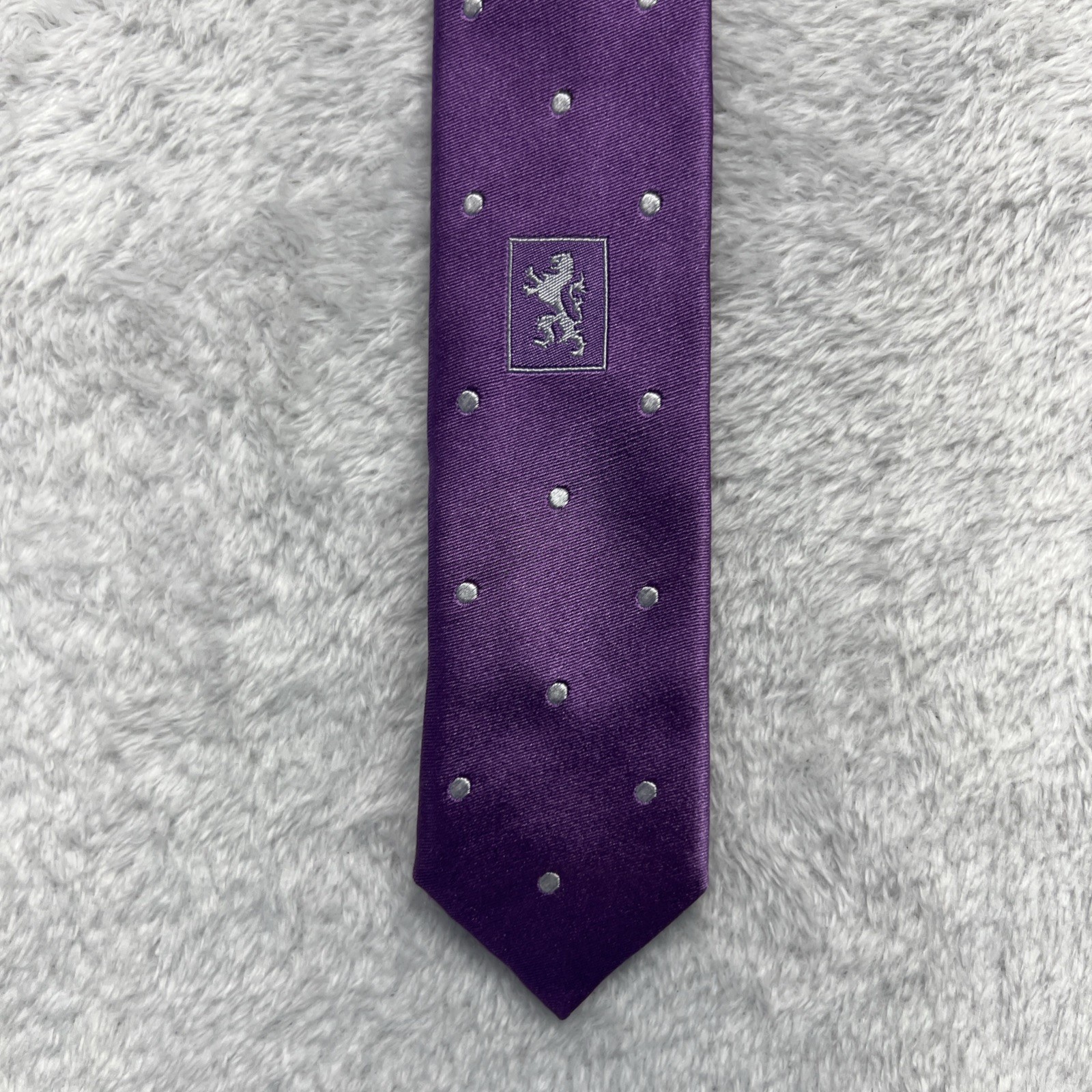 Bugatchi Lavendar Silver Stripe Mens Necktie 3.25×59” 100% Silk Made In Italy