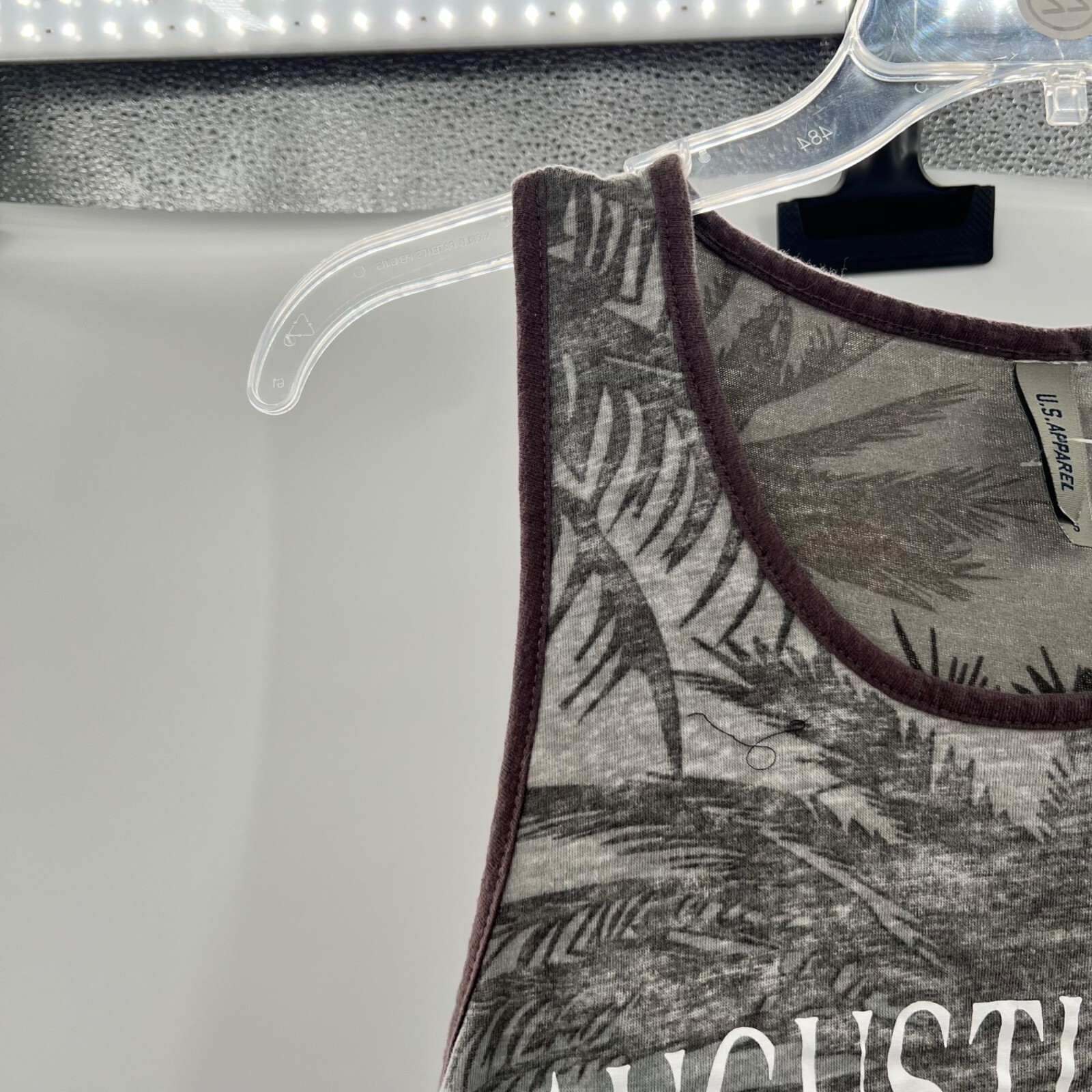U.S. Apparel Men’s St. Augustine Beach Tank Top Gray/Multi Size Small
