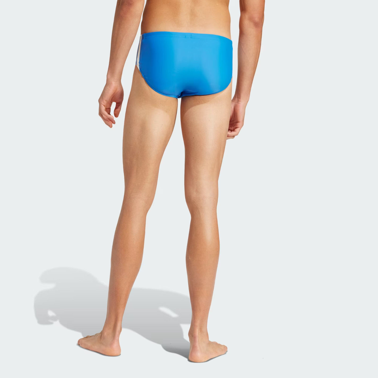 adidas men Royal blue striped Swim Brief swimwear Size 30 32 34 36