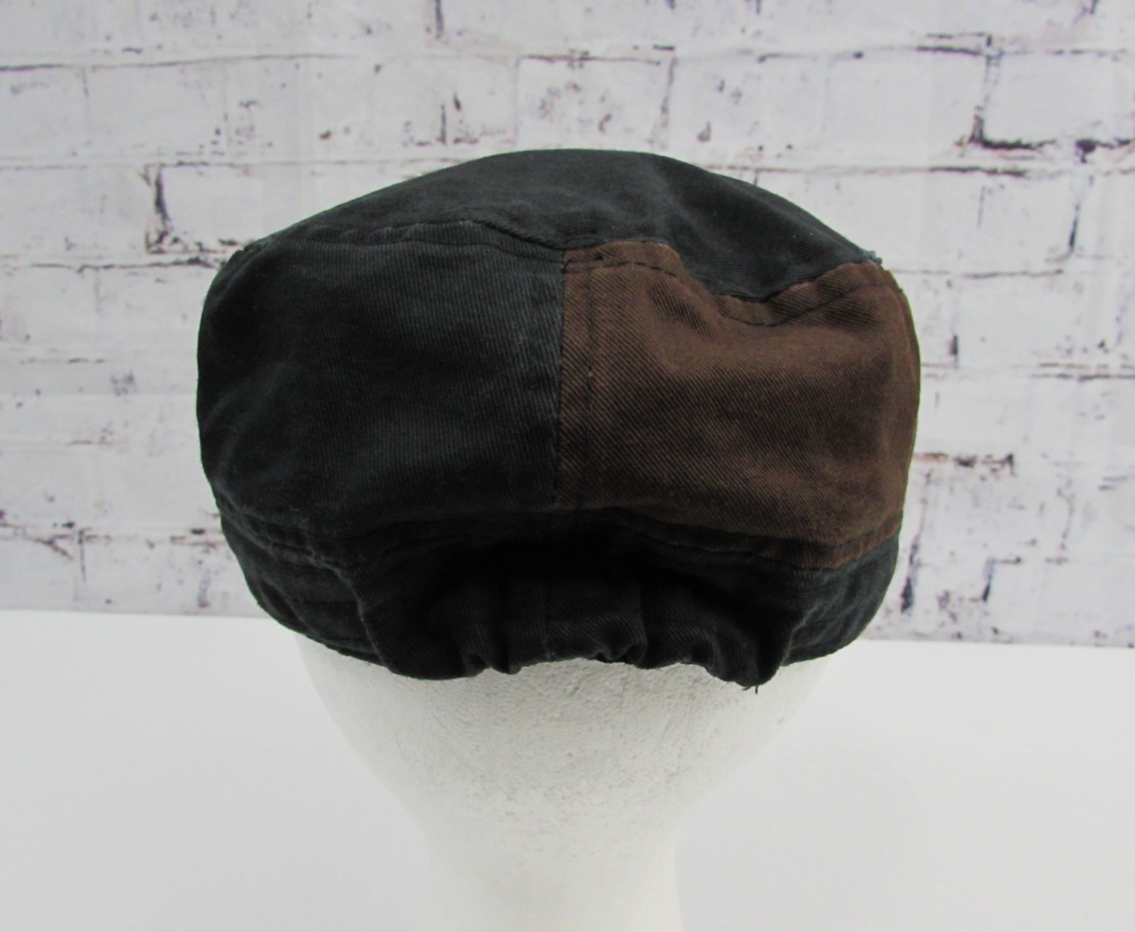 KBETHOS Military Cadet Hat Cap Fitted Womens Brown Faith Cross Distressed