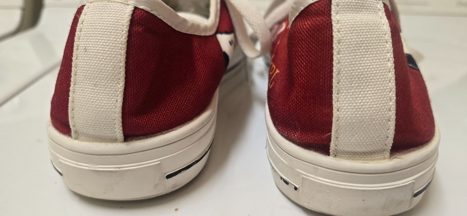 “Snoopy Kinda Girl,” Sneakers – Red with UNIQUE design