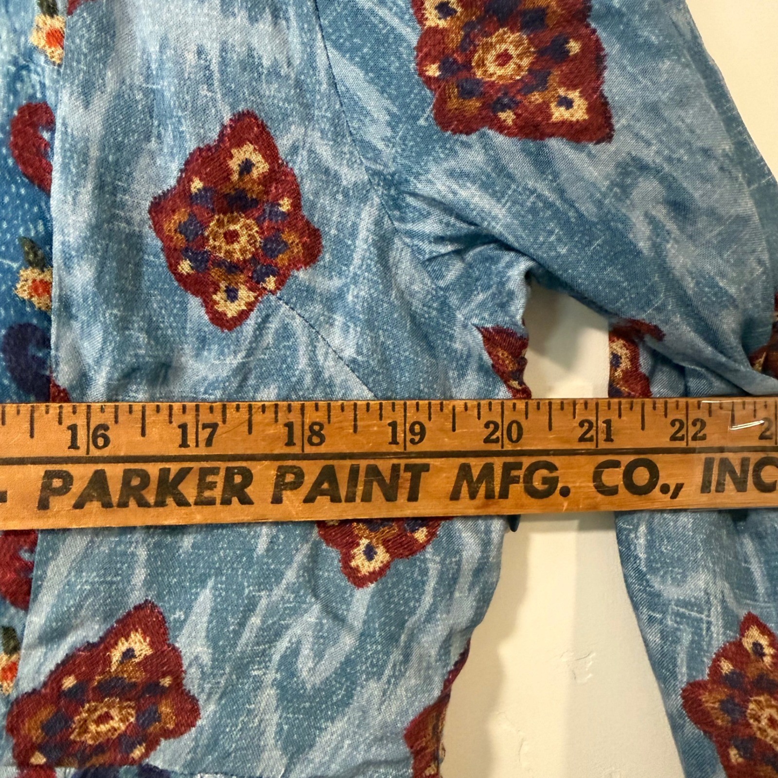 Soft Surroundings San Remo Midi Maxi Dress Blue Boho Embroidered Ikat 2GTB6