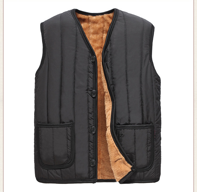 Men Winter Warm Thicken Vest Fleece Lined Jackets Coat Sleeveless Waistcoat Gift