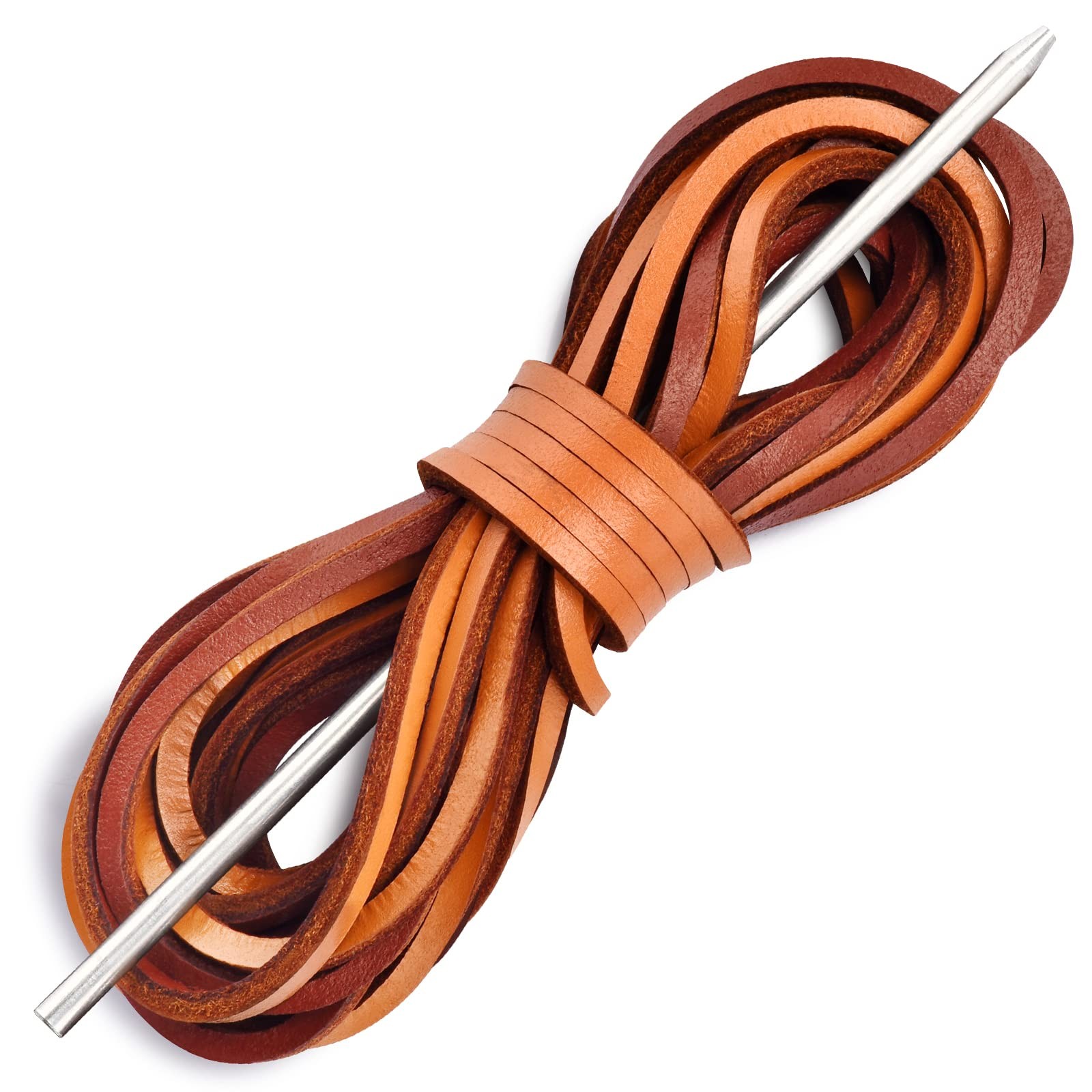 Leather Shoelace Boot Lace Boat Shoe Lacing Kit 72 Inches Long 3.2mm 1/8″ Wi…