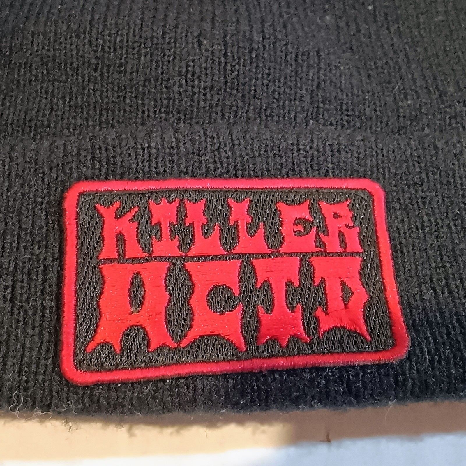 Killer Acid Highway To Hell Knit Beanie-One Size-Embroidered Patches-Fold Over