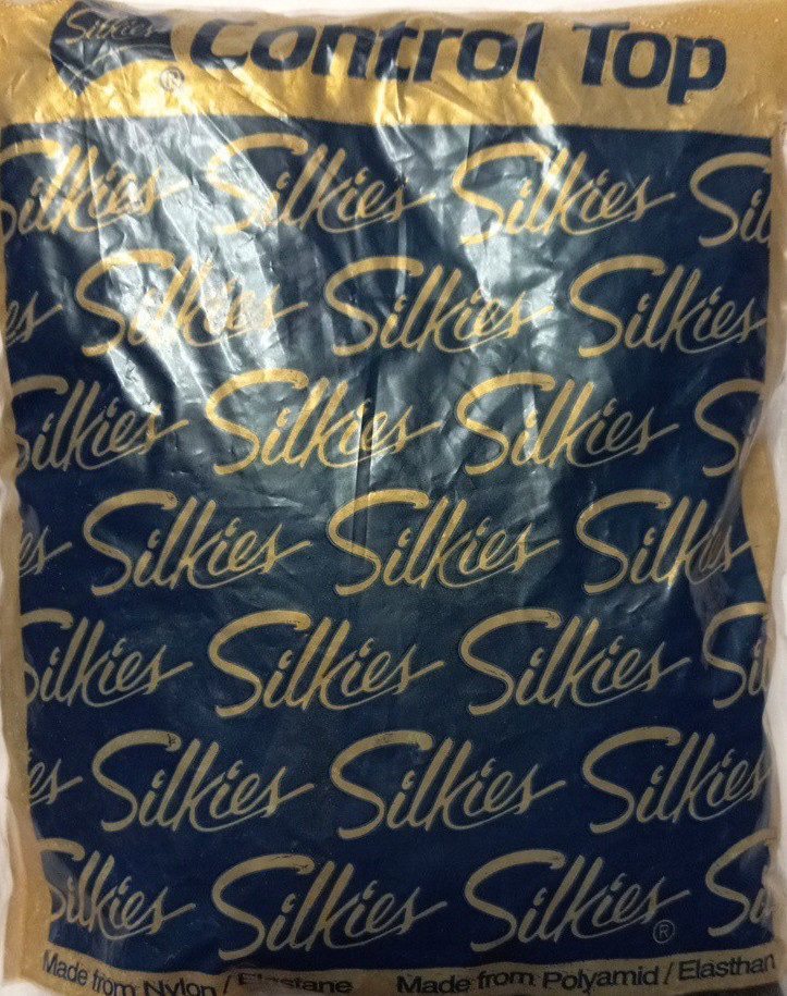 Silkies Pantyhose Control Top Tights Support Legs Black/Jet Black Large 2 Packs