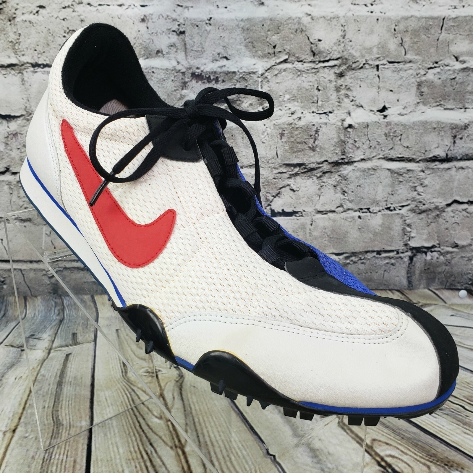 Nike Zoom Rival Vintage 1998 Track Spikes Mens 13 White Blue Red 107036-161 Rare