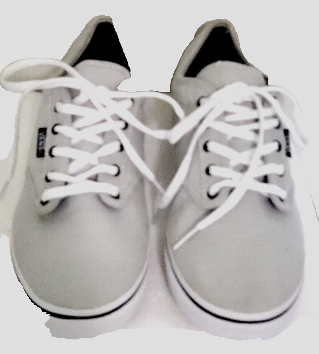 VANS OFF THE WALL GREY LOW-TOP SNEAKERS WOMEN SIZE 8.5 #VN-QU4IB8T
