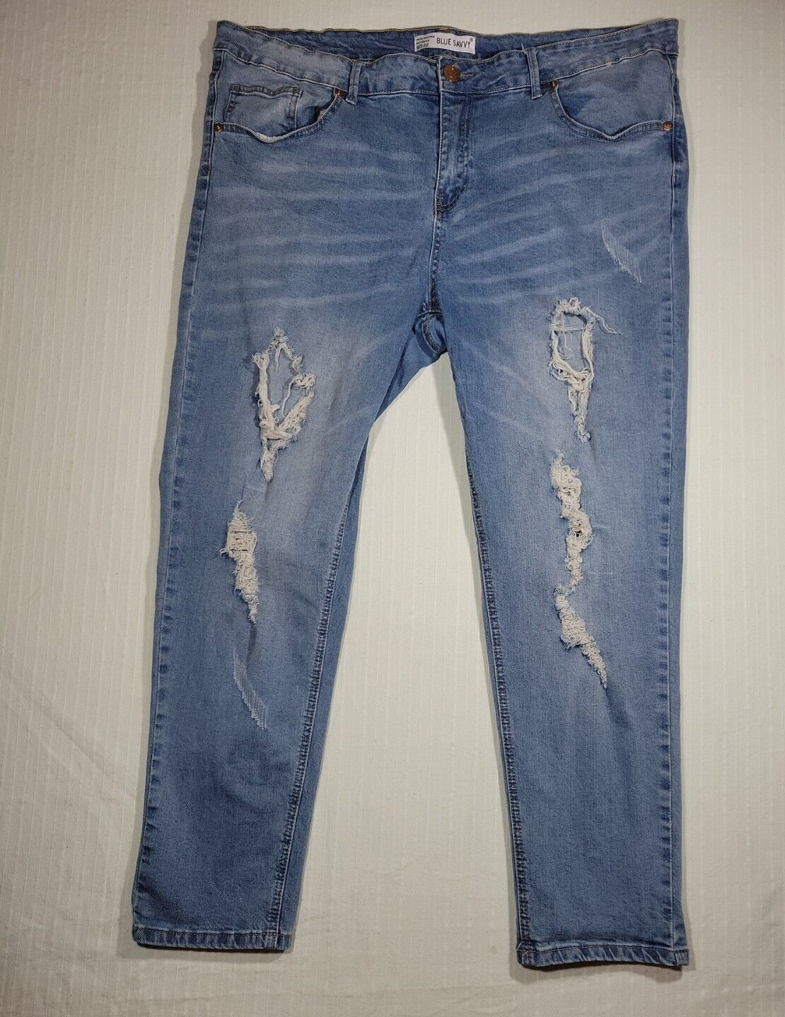 Blue Savvy Womens Distressed Jeans, size 22