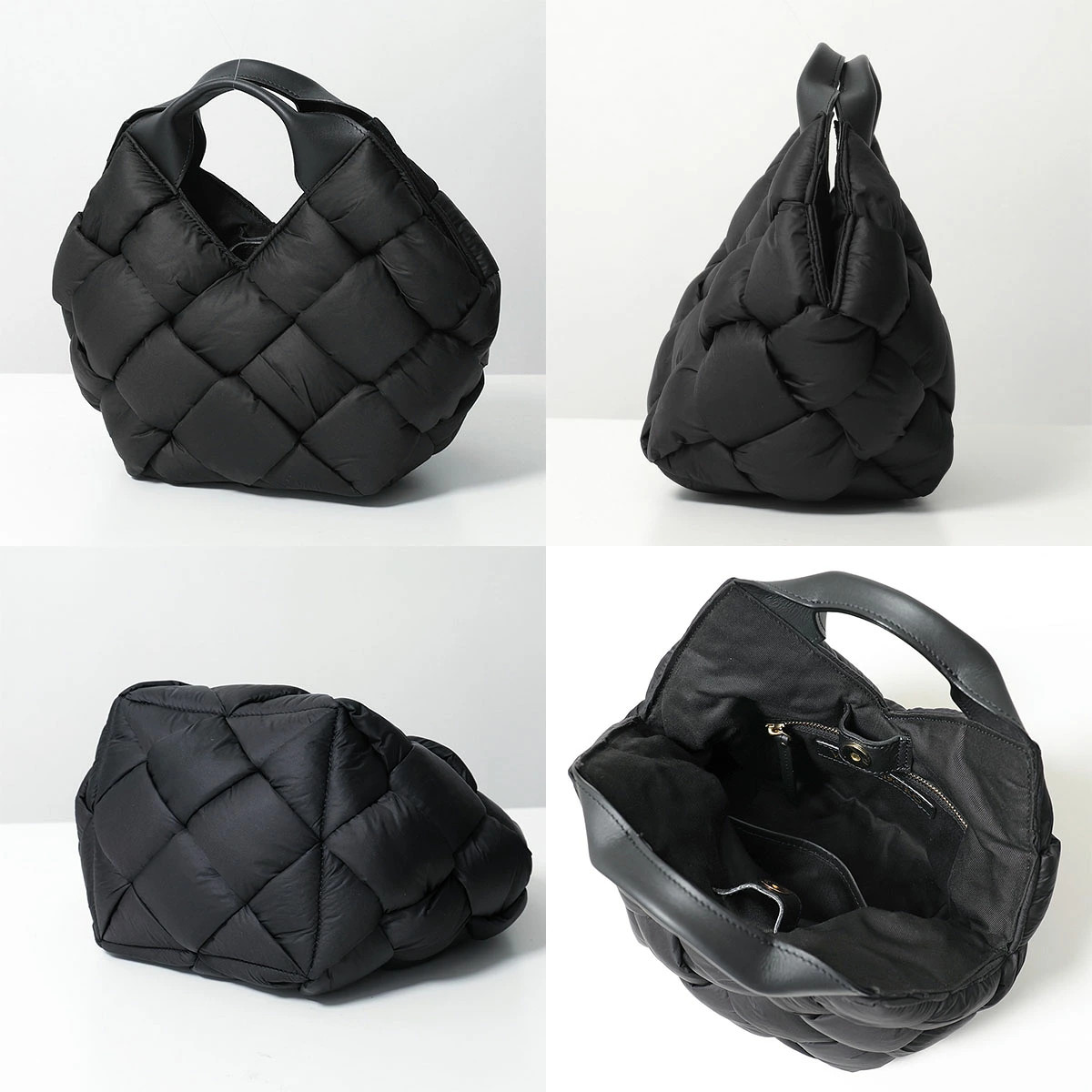 VIOLAd’ORO ELMO Women’s Handbag Nylon Mesh Leather Black or Khaki or Dark Brown