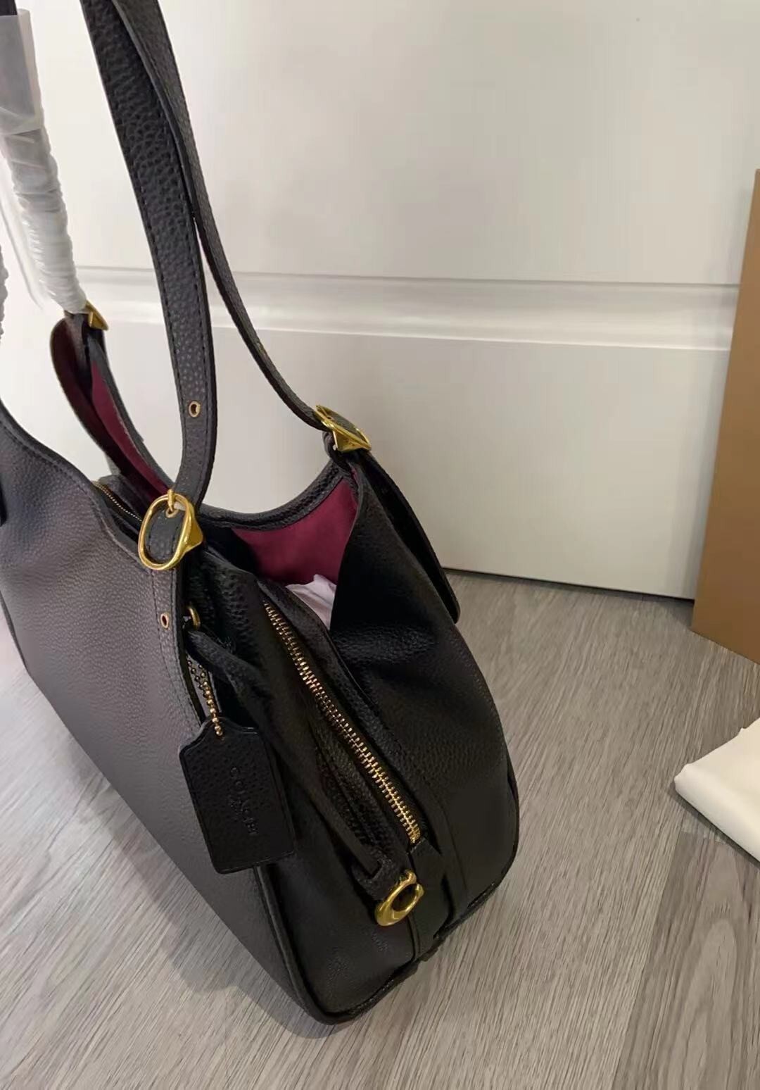 COACH Lori Shoulder Bag C4824 Black Women’s Bag Outlet NEW
