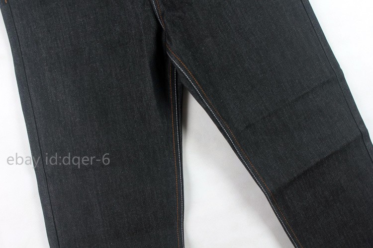 New Men’s Black Jeans Denim Baggy Loose Casual Pants Trousers Hip-Hop W30-W42