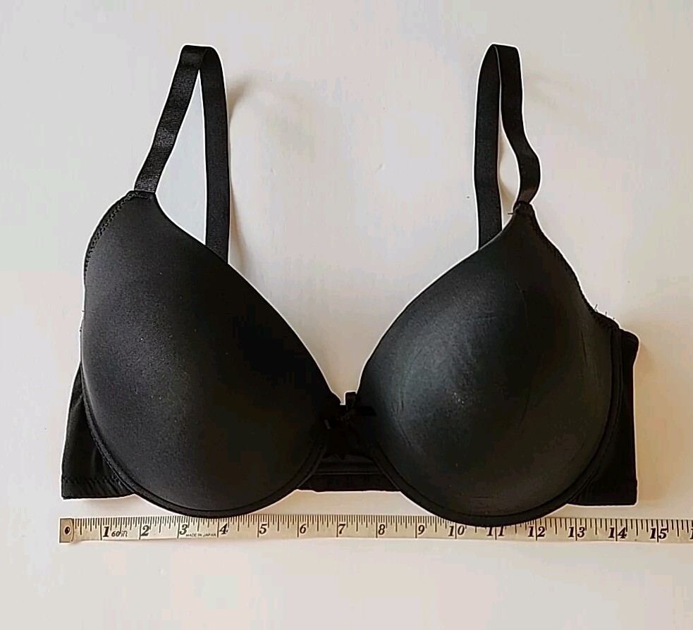 Just Be Womens Black Underwire Bra Padded 38D Normal Strap