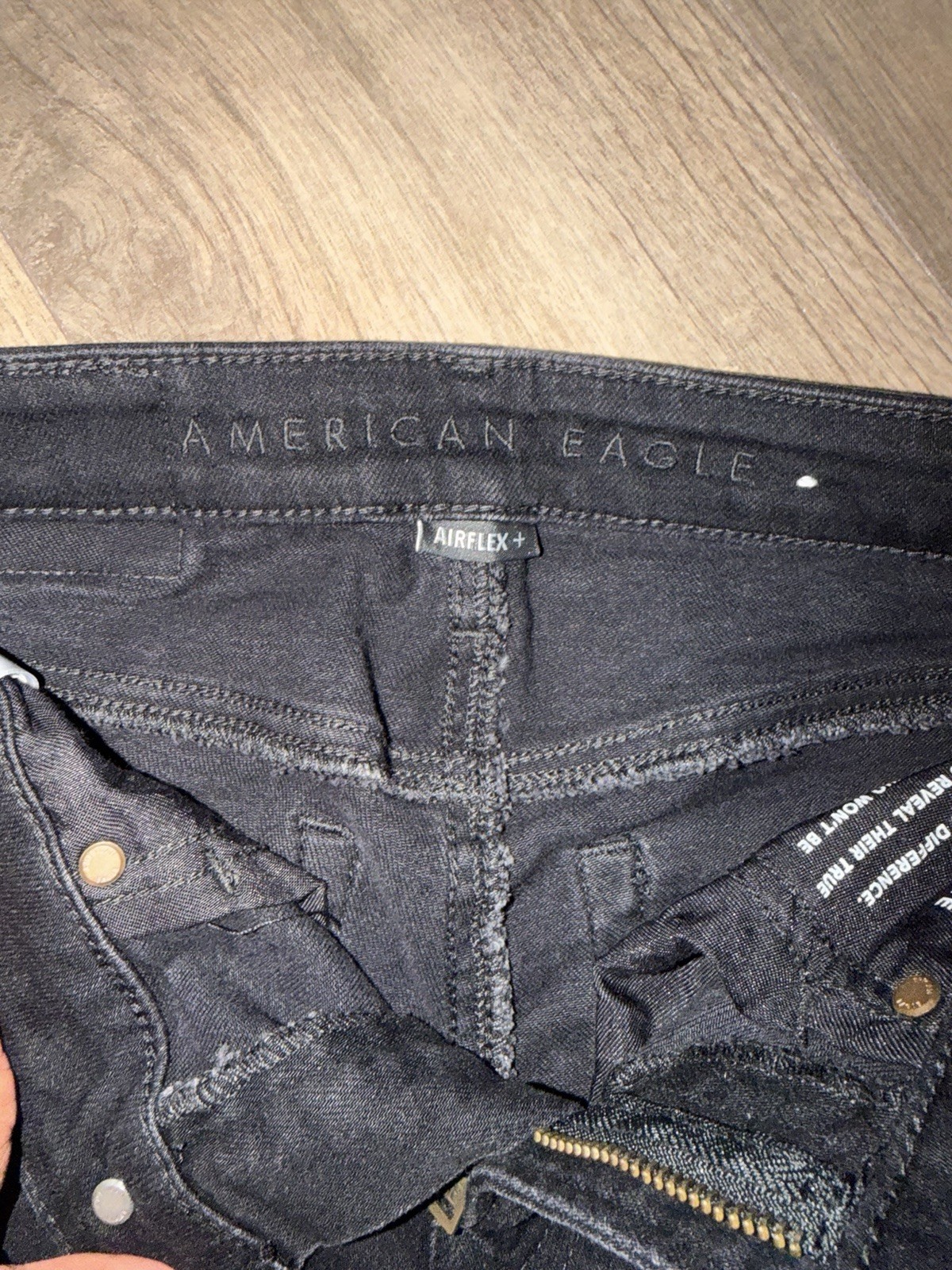 American Eagle AirFlex+ Black Skinny Jeans High Rise Stretch 5-Pocket