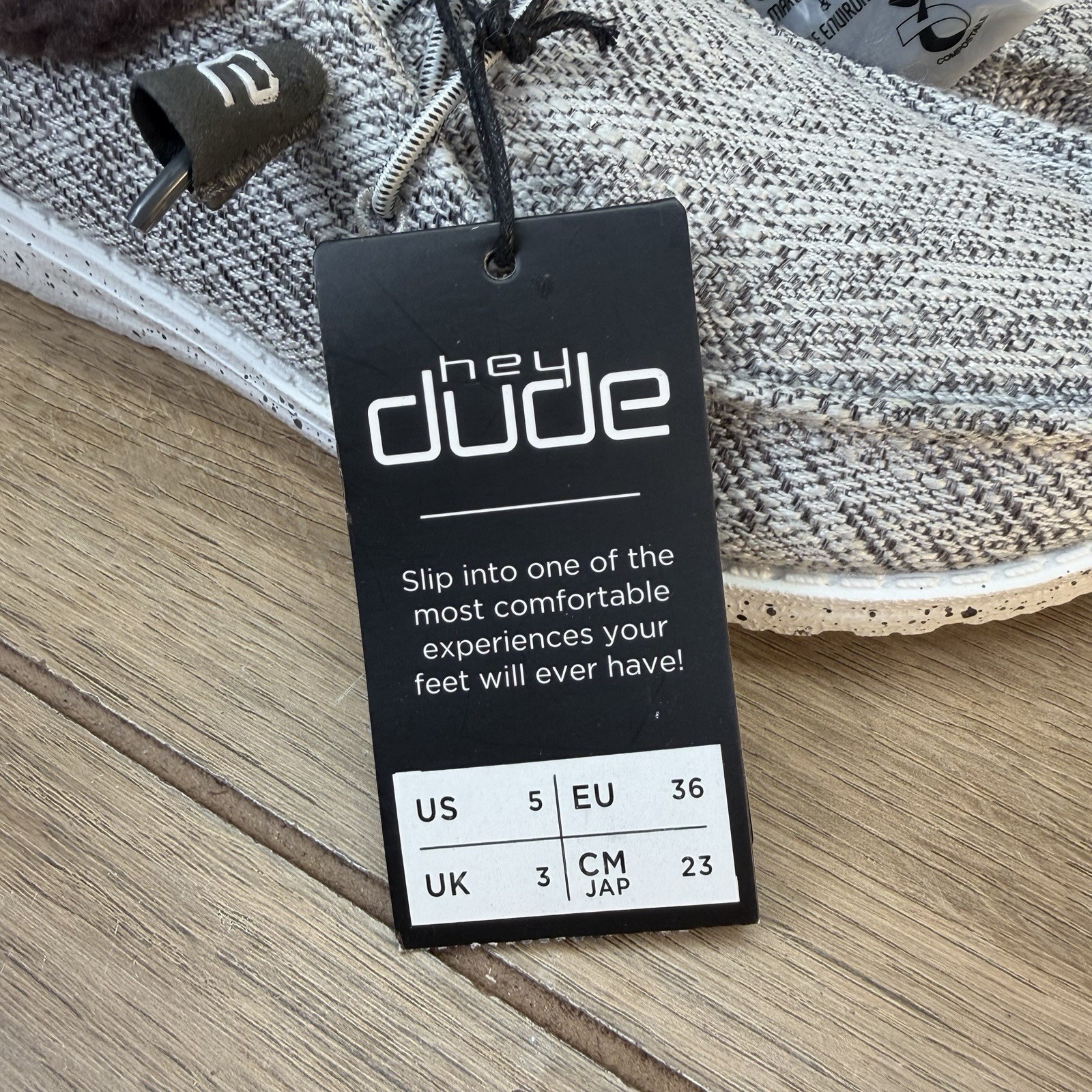 Hey Dude Wendy Salt And Pepper Lightweigth Slip-On Comfort Women’s Size 5 Shoes