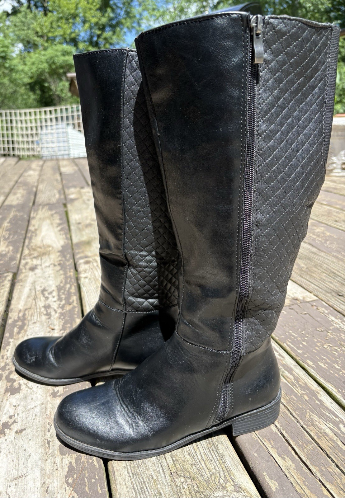 Life Stride Wide Calf Black Boots, Size 8.5