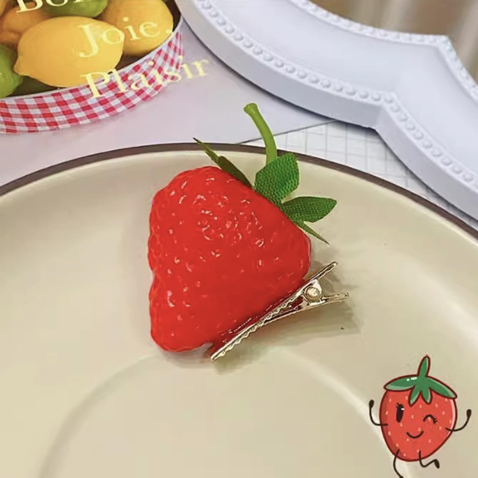 10PCS strawberry accessories,strawberry hair 1 Count (Pack of 10), Strawberry