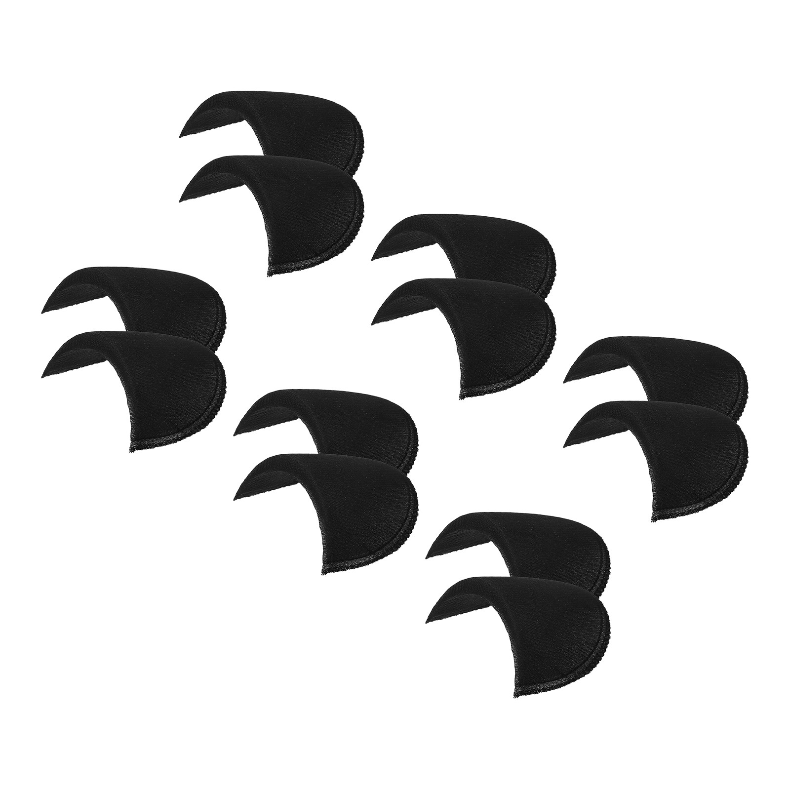 6 Pairs Shoulder Pads, Costume Shoulder Pads Small 1cm Thick for Clothing,Black