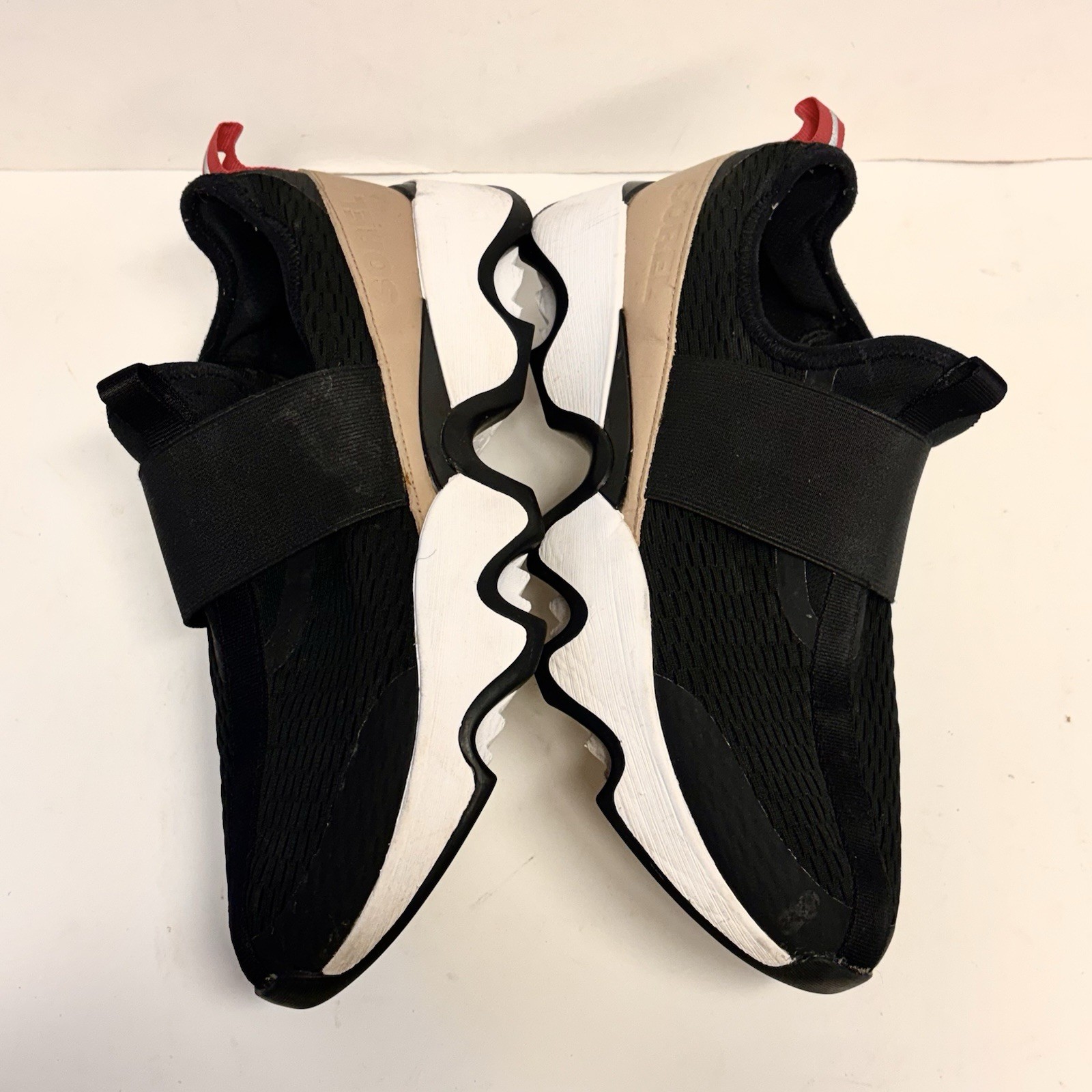 Sorel Kinetic Impact II Strap Sneakers Women’s 10 Black Mesh And Leather