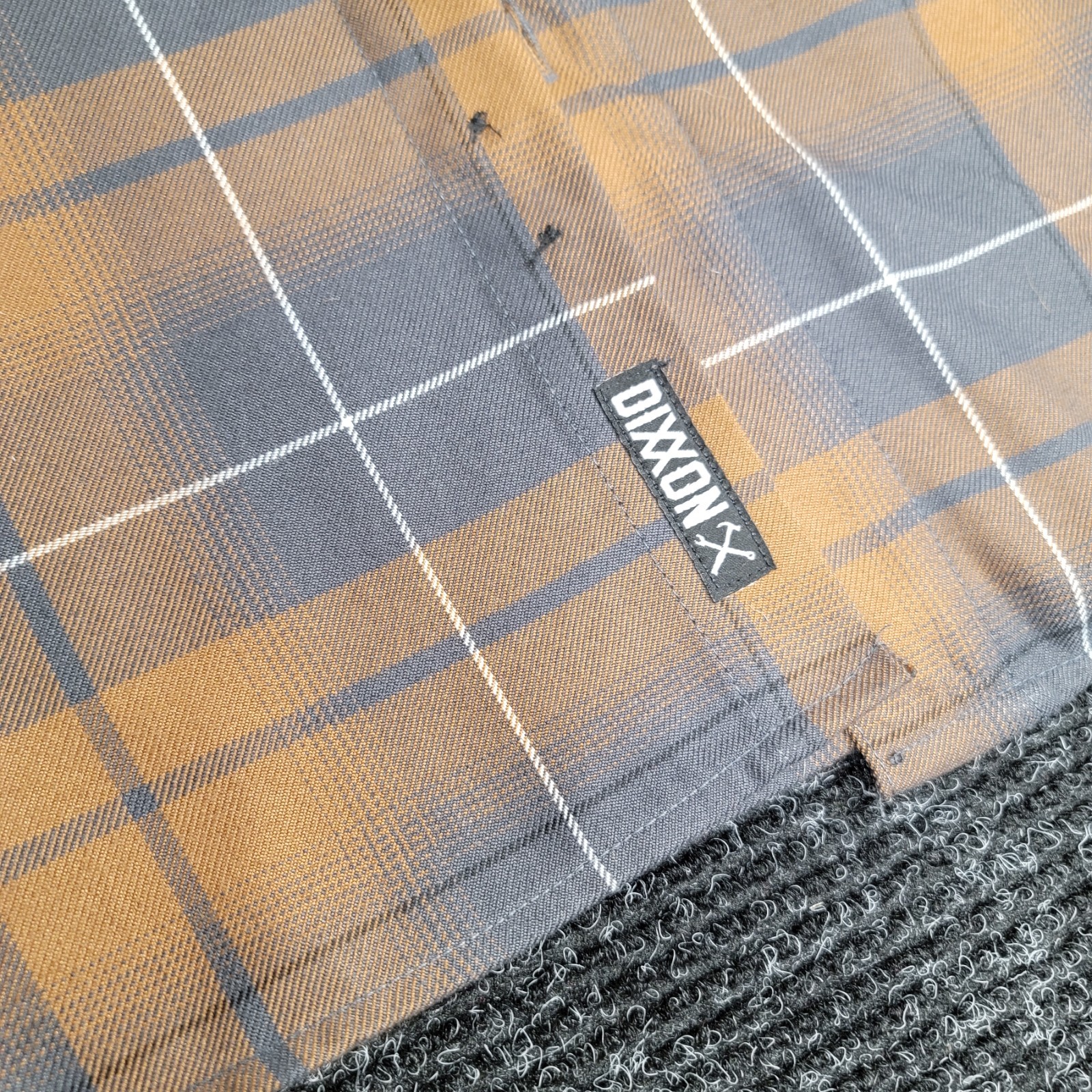 New With Tags Dixxon Flannel Boroughs Shirt 4XL Brown Gray Plaid Button Up XXXXL
