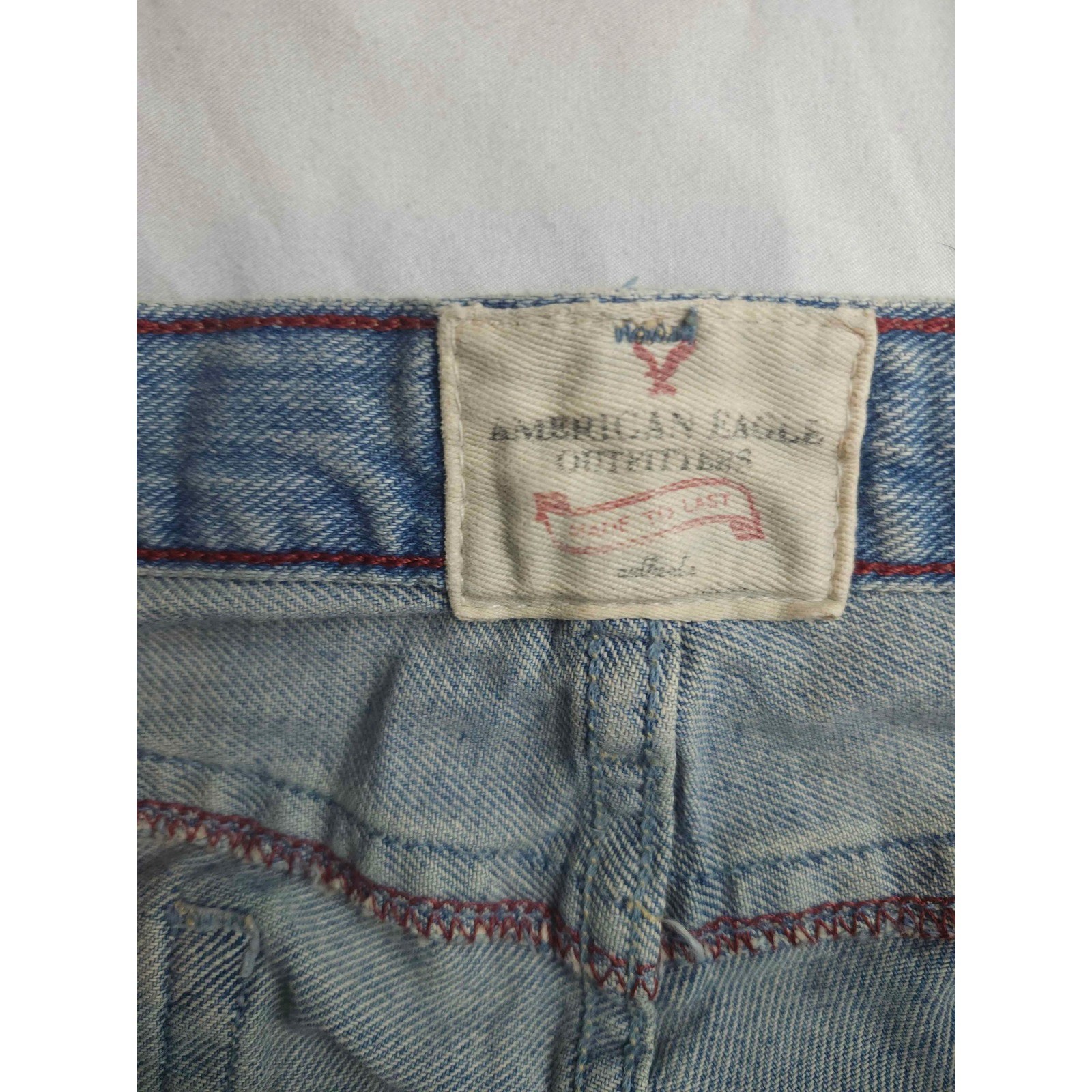 American Eagle Hipster Fit Flare Jeans Light Wash Blue Denim Y2K Size 12 Reg